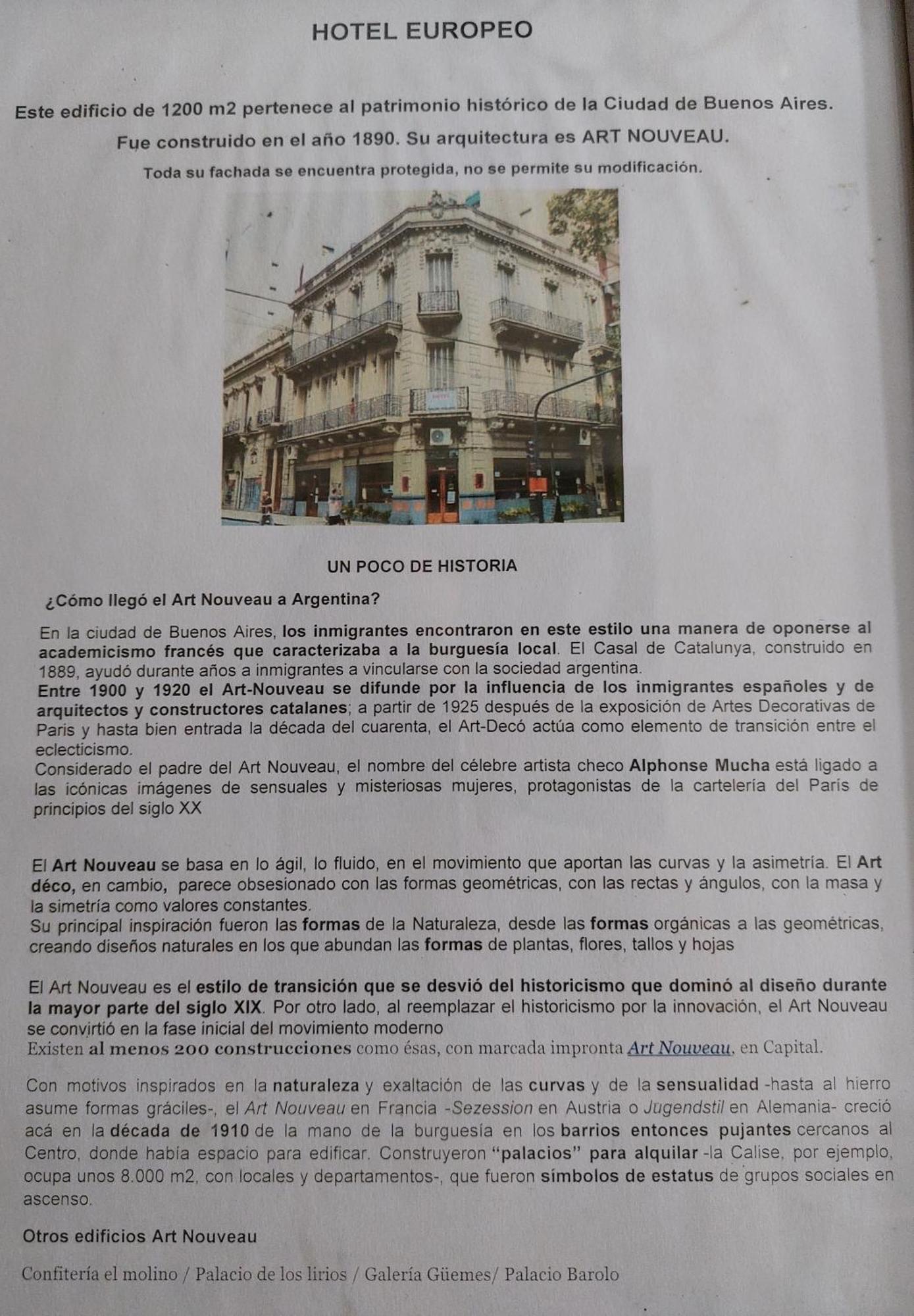Hotel Europeo ブエノスアイレス エクステリア 写真